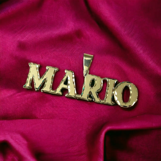 10K 14K Solid Real Gold Customized Name Pendant Block Letters Diamond Cut Jewelry Personalized Gift For Him and Her
